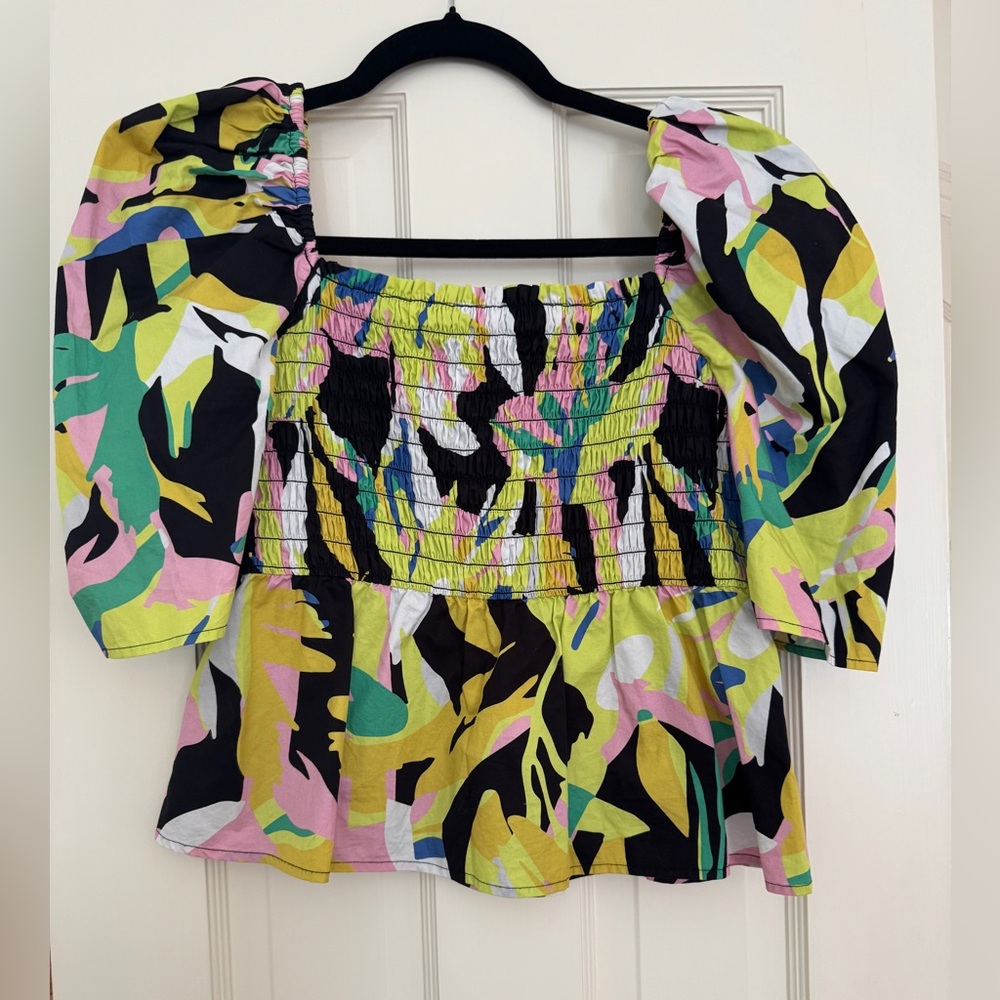 CROSBY by Mollie Burch Multicolor Abstract Blouse
